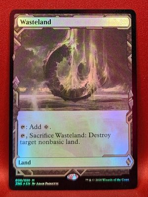 FOIL Wasteland from Zendikar Rising Expedition Magic the Gathering Proxy