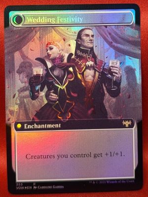 FOIL Wedding Announcement (Extended Art) from Innistrad: Crimson Vow MTG Proxy