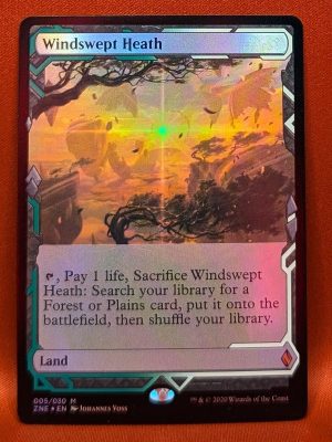 FOIL Windswept Heath from Zendikar Rising Expedition Magic the Gathering Proxy