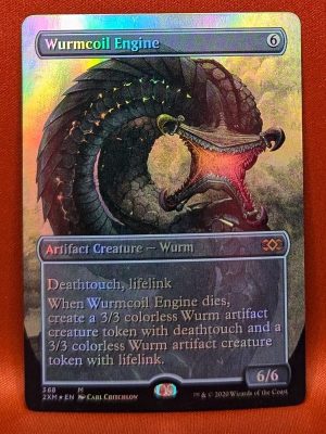 FOIL Wurmcoil Engine (Borderless) from Double Masters Magic the Gathering Proxy