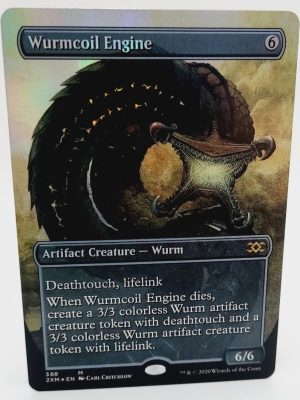 FOIL Wurmcoil Engine (Borderless) Box Topper from Double Masters MTG Proxy