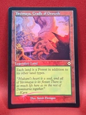 ETCHED FOIL Yavimaya, Cradle of Growth (Retro Frame) from Modern Horizons 2 MTG Proxy