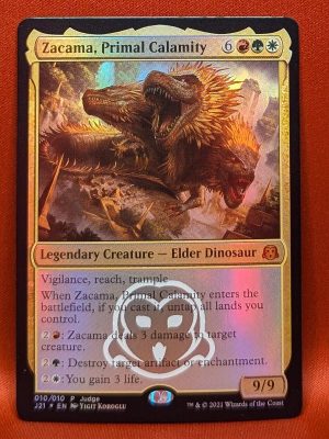 FOIL Zacama, Primal Calamity from Judge Promo MTG Proxy